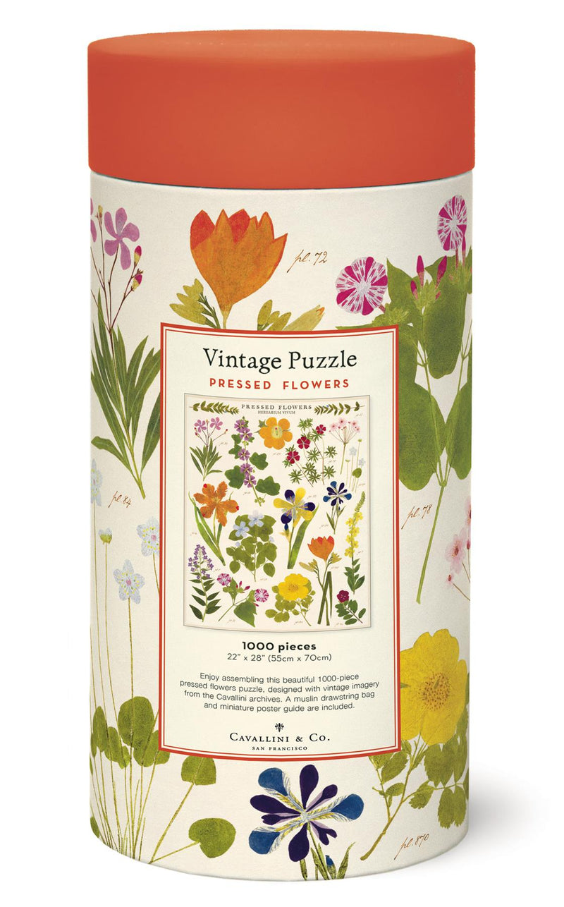 Cavallini - Vintage Jigsaw Puzzle - 1000 Pieces - 55x70cms - Pressed Flowers/Herbarium Vivum