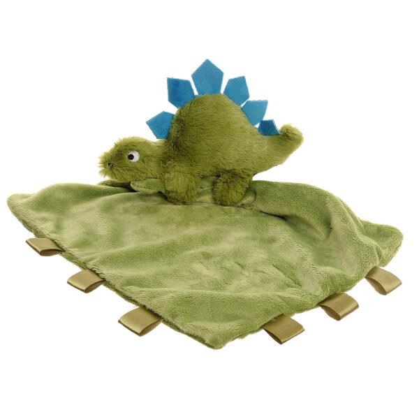 Dinosaur Velour Plush Comforter Blanket - Green - Suitable From Birth - Ziggle