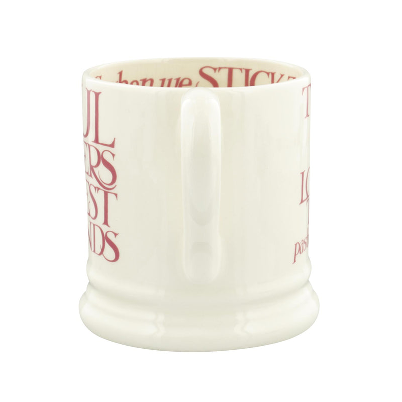 Emma Bridgewater - Half Pint Mug (300ml/1/2pt) - 9.3x8.2cms - Pink Toast - Soul Sisters