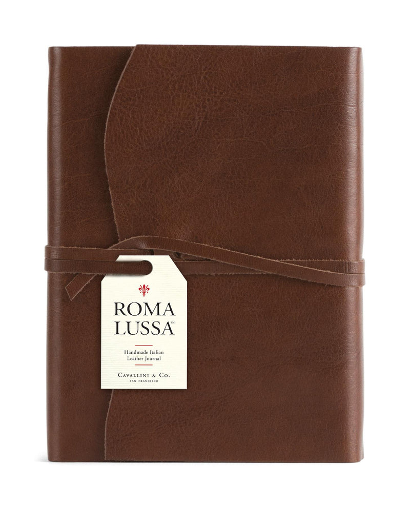 Cavallini - Leather Softbound Roma Lussa Journal - 5 Colour Options - 6x8.5ins - 416 pages