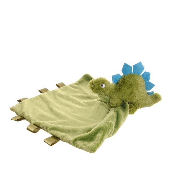 Dinosaur Velour Plush Comforter Blanket - Green - Suitable From Birth - Ziggle