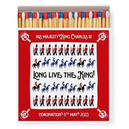 Long Live The King - Coronation - 100 Luxury Safety Matches - Archivist