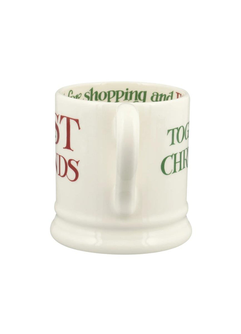 Emma Bridgewater - Half Pint Mug (300ml/1/2pt) - 9.3x8.2cms - Christmas Toast - Best of Friends