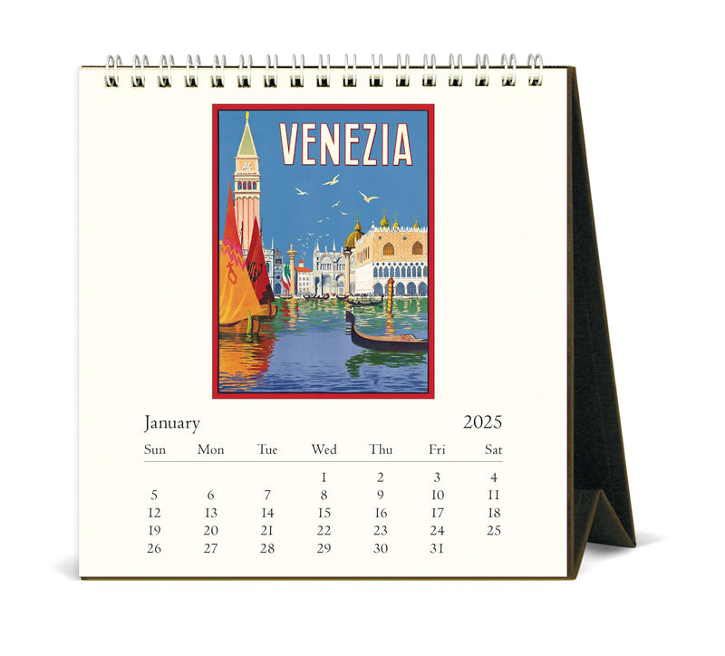 Cavallini - 2025 Desk Calendar - 6 x 6.5ins - Italy/Italia