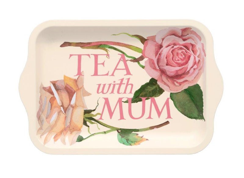 Emma Bridgewater - Small Rectangular Tin Tray - 24 x 16cms - Roses/Tea With Mum