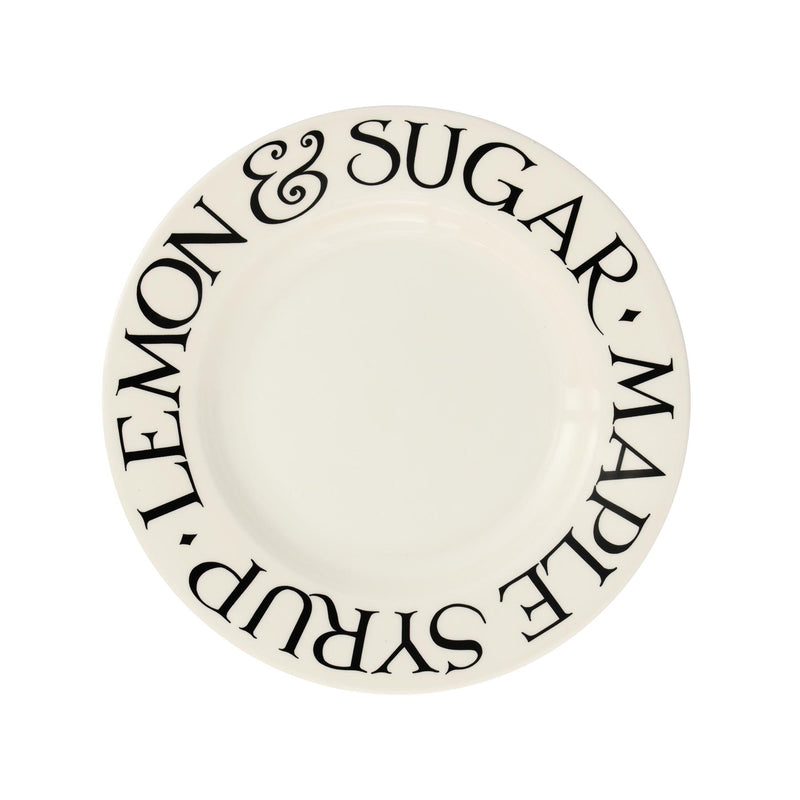Emma Bridgewater - 8.5 inch Breakfast Plate - Black Toast - Lemon & Sugar