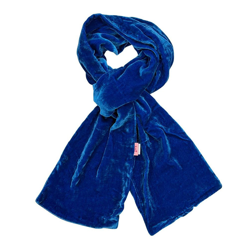 Lua - Silk Velvet Scarf - Plain Velvet - 165 x 17cms - Various Colour Options