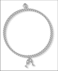 Champagne Charm Sienna Bracelet - Silver Plated - Let&