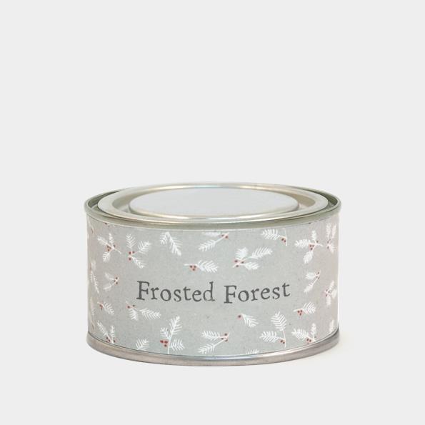 Berry Candle In A Tin - Frosted Forest - 7.5x4.5cms - East Of India