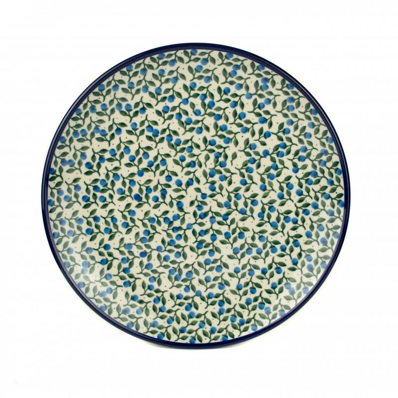 Dinner Plate - Blue Berries - 25cms - 0257-1658X - Polish Pottery