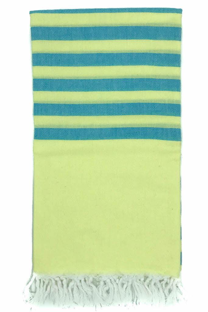 Clara Hammam Beach Towel - Lemon/Ice Blue - Ailera 90x180cms