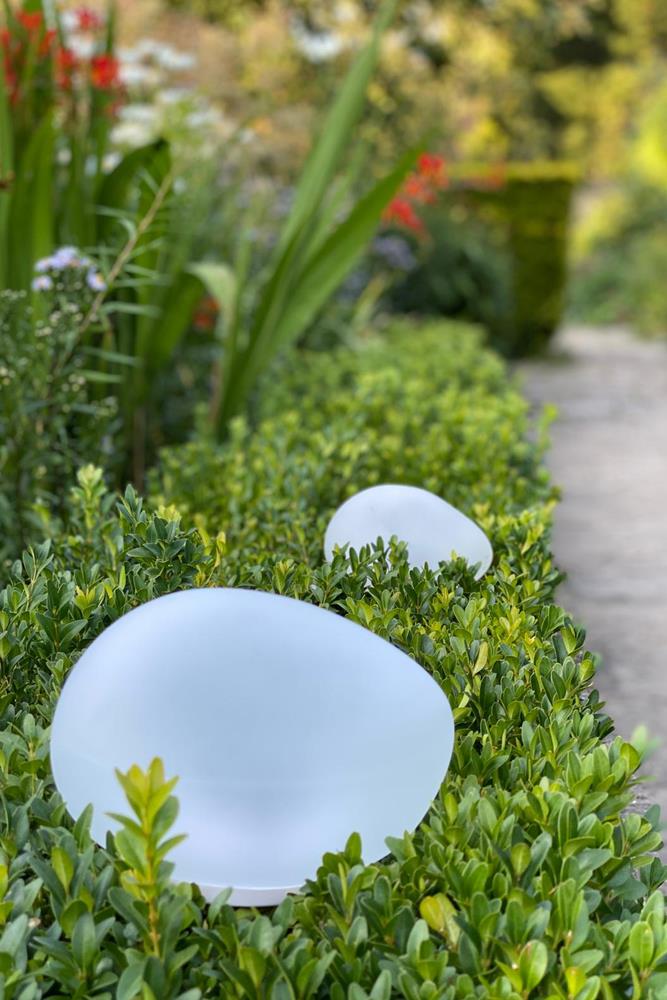 Solar Glass Pebble - LED Outdoor Light - Sold Individually - Large