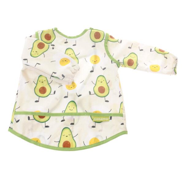 Cosatto Coverall Feeding Bib/Apron - Strictly Avocados - Wipeable & Washable - 6-24months - Ziggle