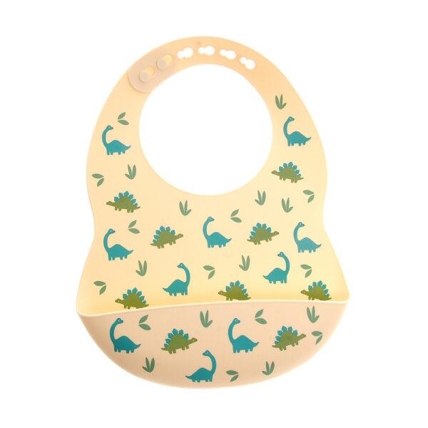 Silicone Catch It/Pelican Bib - Dinosaurs - 3-36 months - Ziggle