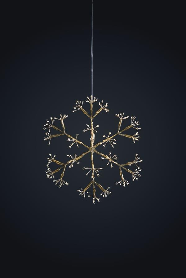 Silver Snowflake - Small - 192 LED lights/30cms Diameter - Indoor - Mains Operated