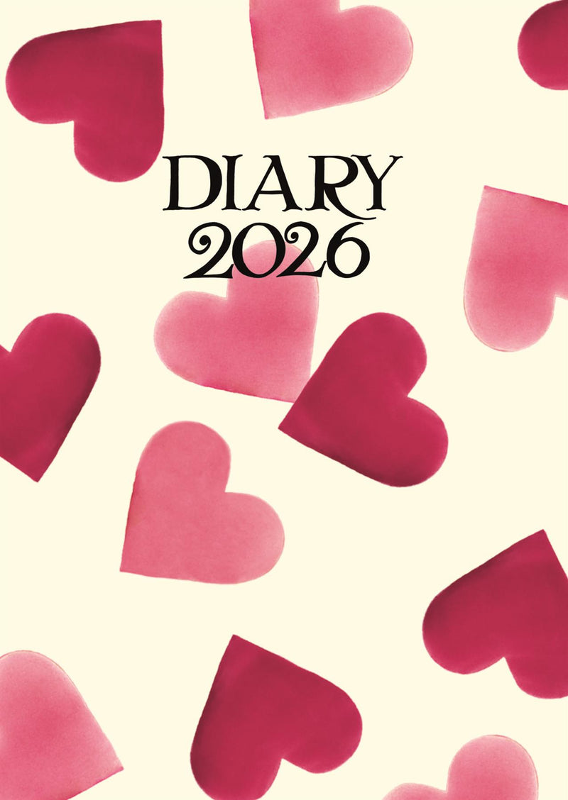 Emma Bridgewater - 2026 A6 Week To View Diary - Pink Love Hearts