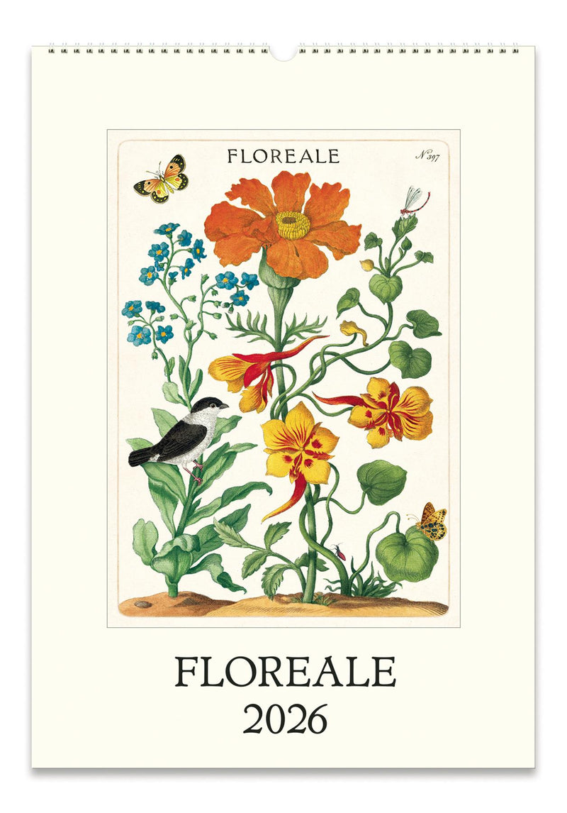 Cavallini - 2026 Wall Calendar - 13 x 19ins - Floreale