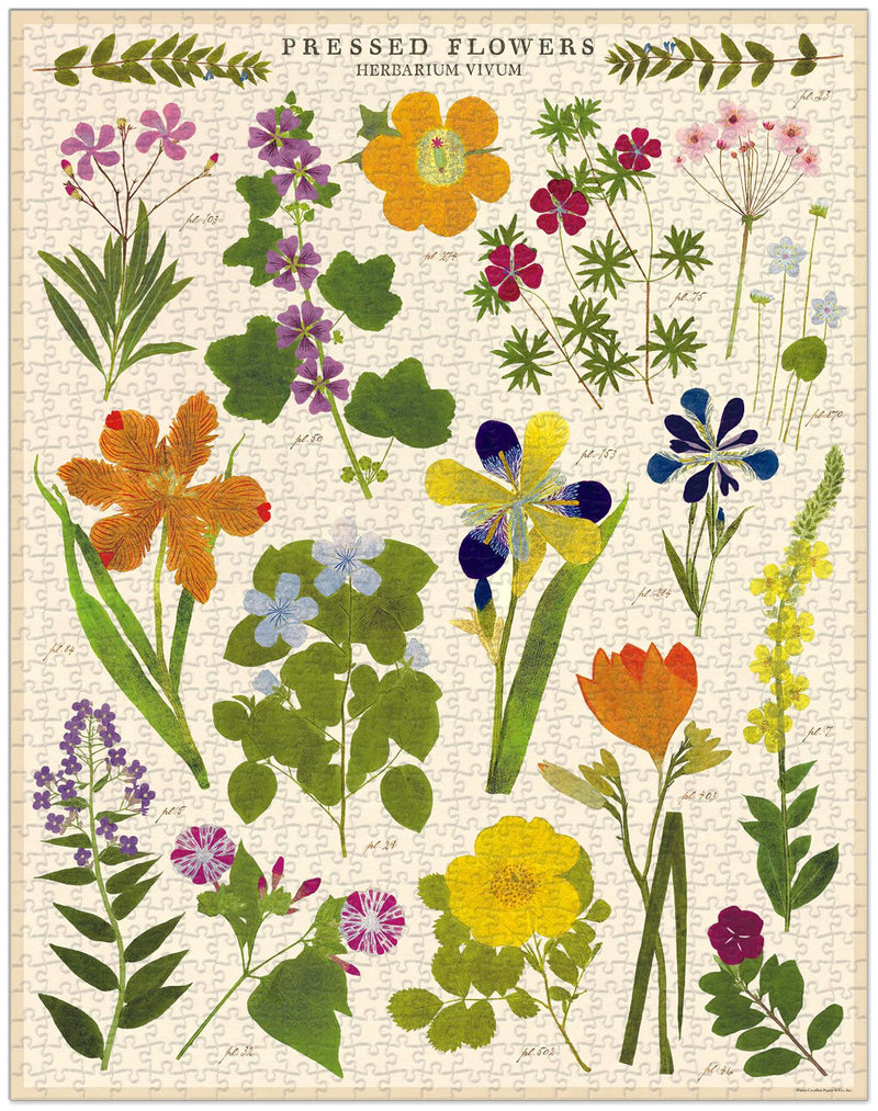 Cavallini - Vintage Jigsaw Puzzle - 1000 Pieces - 55x70cms - Pressed Flowers/Herbarium Vivum