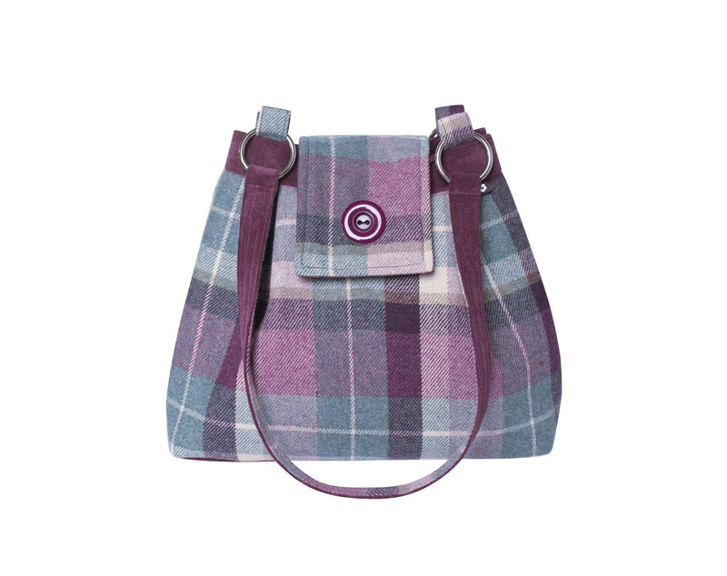 Earth Squared - Ava Shoulder Bag - Aberlady Tweed Wool - Heather - 30x27cms