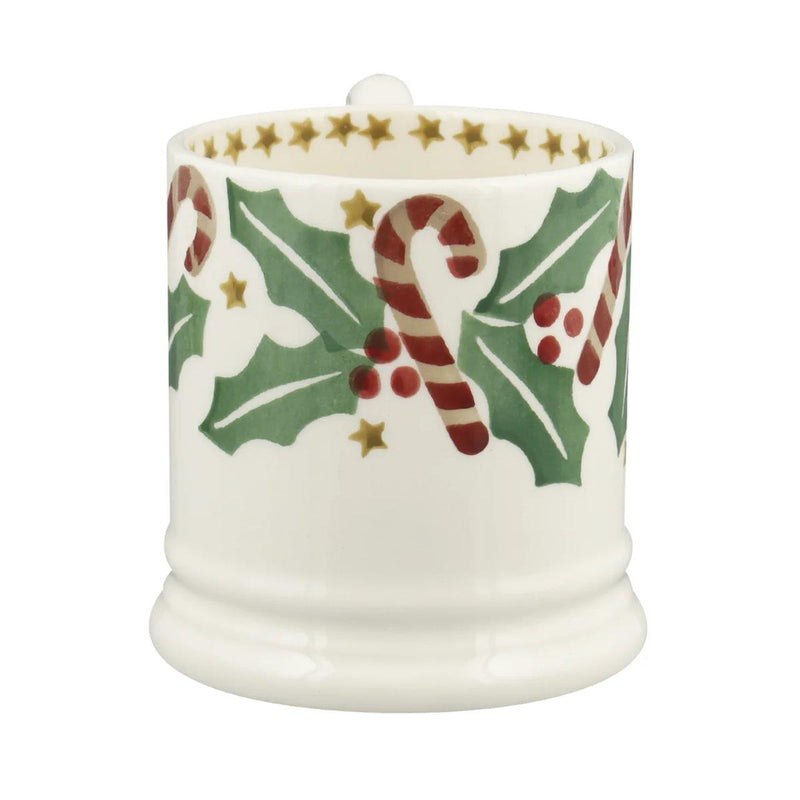 Emma Bridgewater - Half Pint Mug (300ml/1/2pt) - 9.3x8.2cms - Christmas Candy Canes