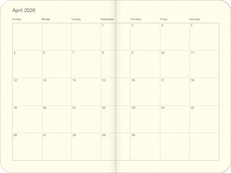 Cavallini 2026 Diary - Floreale - 4x6ins - Week At A Glance Layout - Elastic Enclosure