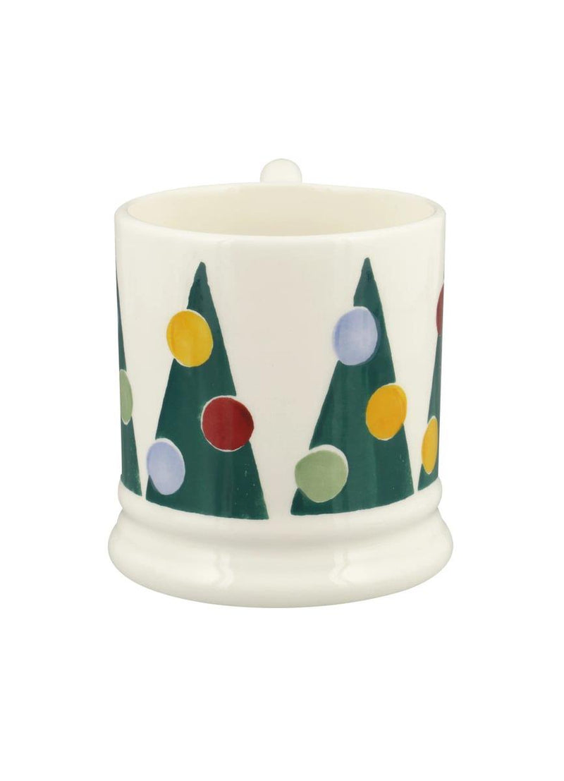 Emma Bridgewater - Half Pint Mug (300ml/1/2pt) - 9.3x8.2cms - Christmas Polka Trees