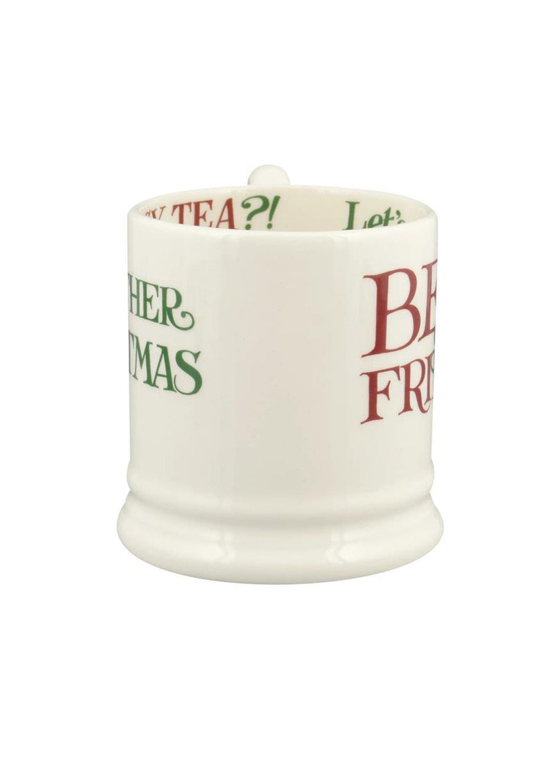 Emma Bridgewater - Half Pint Mug (300ml/1/2pt) - 9.3x8.2cms - Christmas Toast - Best of Friends