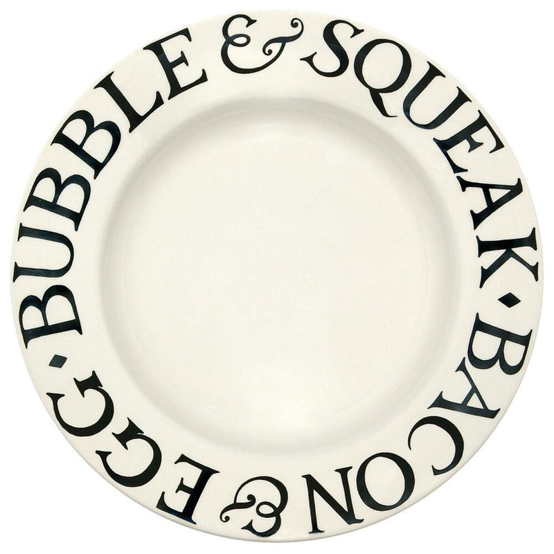 Emma Bridgewater - 10.5 inch Lunch/Dinner Plate - Black Toast - Bacon & Egg