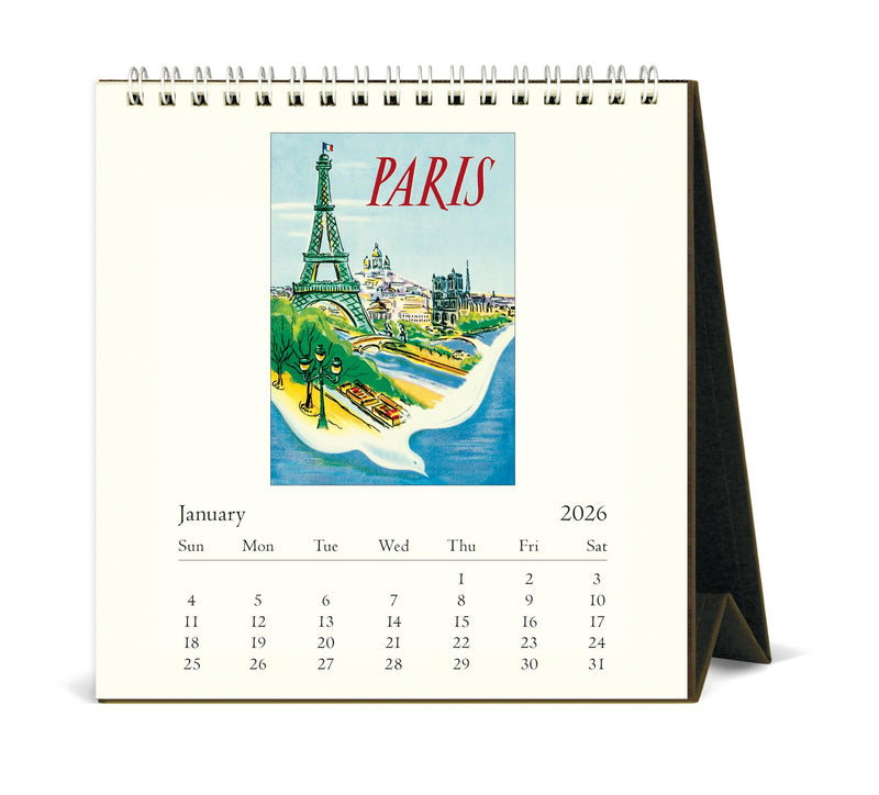 Cavallini - 2026 Desk Calendar - 6 x 6.5ins - Paris