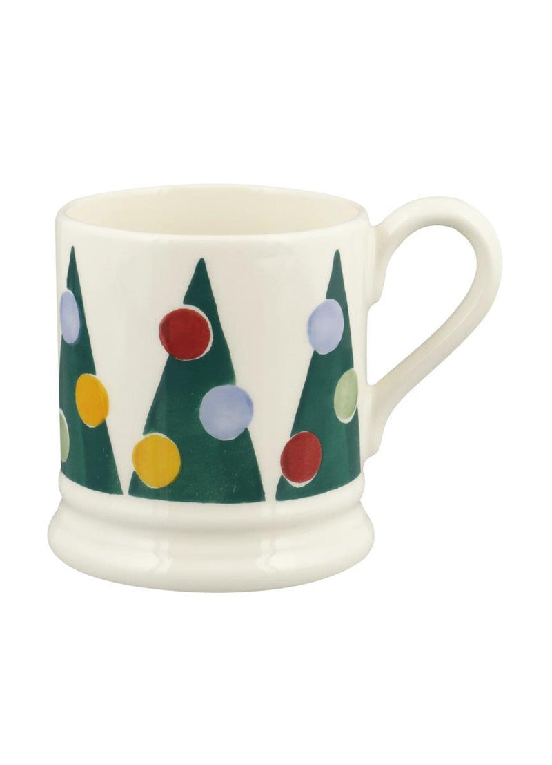 Emma Bridgewater - Half Pint Mug (300ml/1/2pt) - 9.3x8.2cms - Christmas Polka Trees