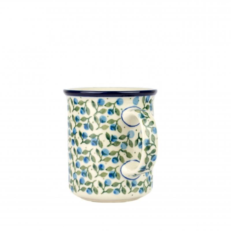 Classic Straight Sided Mug - Blue Berries - 270ml - 0236-1658X - Polish Pottery