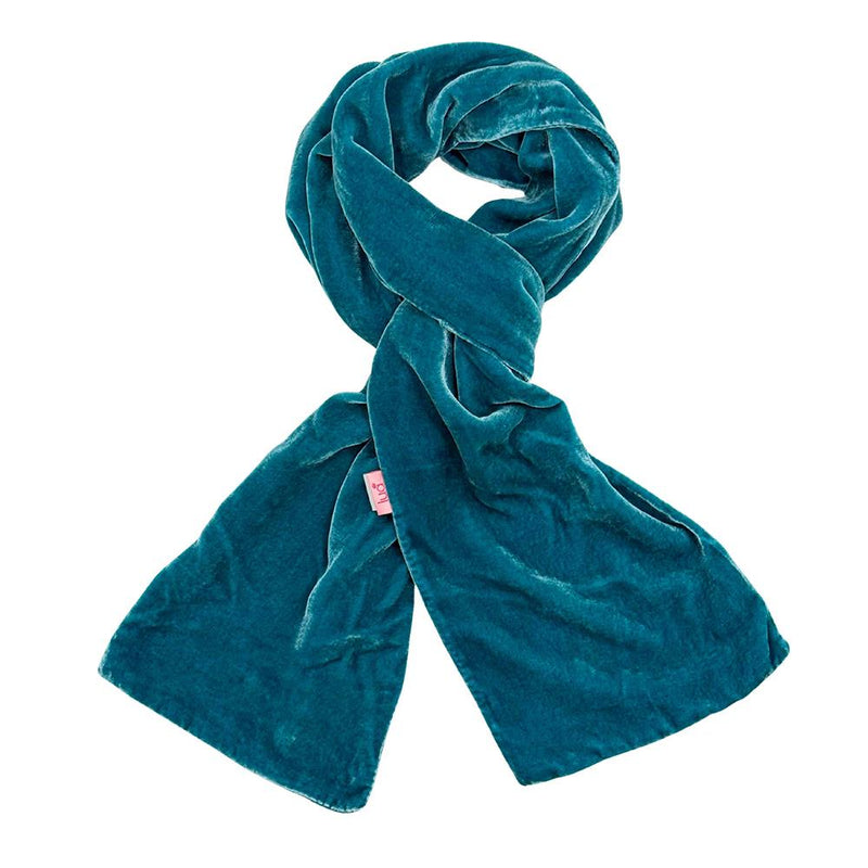 Lua - Silk Velvet Scarf - Plain Velvet - 165 x 17cms - Various Colour Options