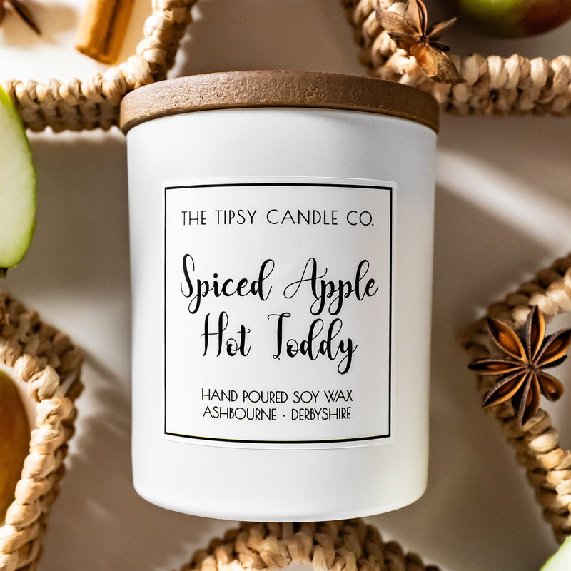 Spiced Apple & Hot Toddy - Soya Wax Candle 300ml/50hrs Burn Time - The Tipsy Candle Company