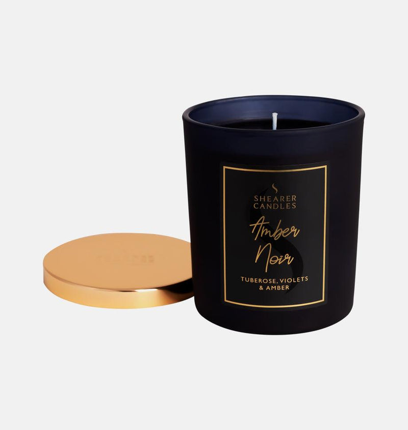 Shearer Candles - Amber Noir Scented Glass Jar Candle With Lid - 20cl/30hrs