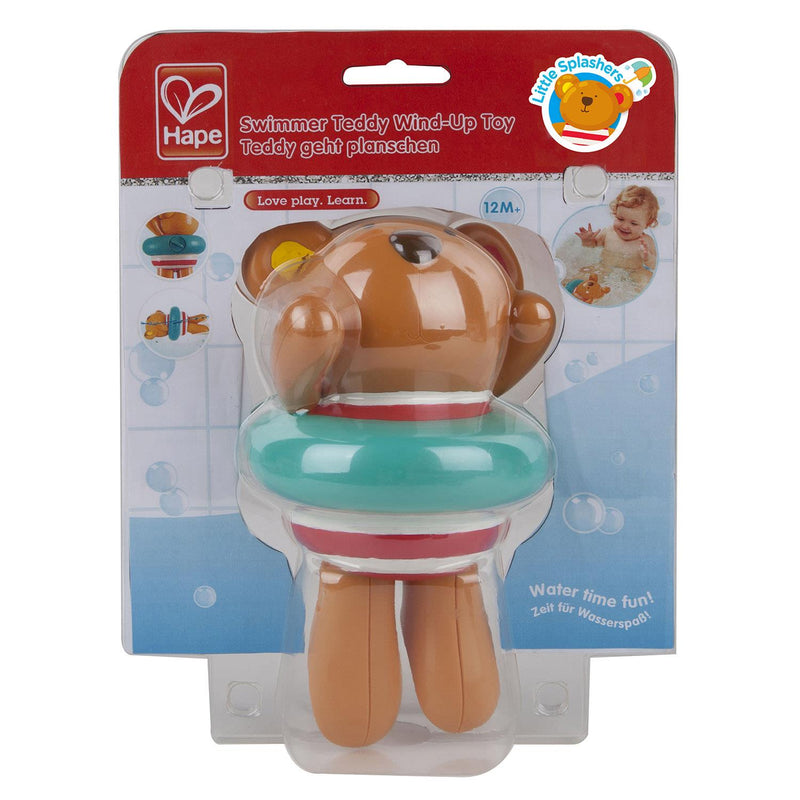 Hape - Bath Toys - Wind Up Toy - Teddy Swimmer - 12 months