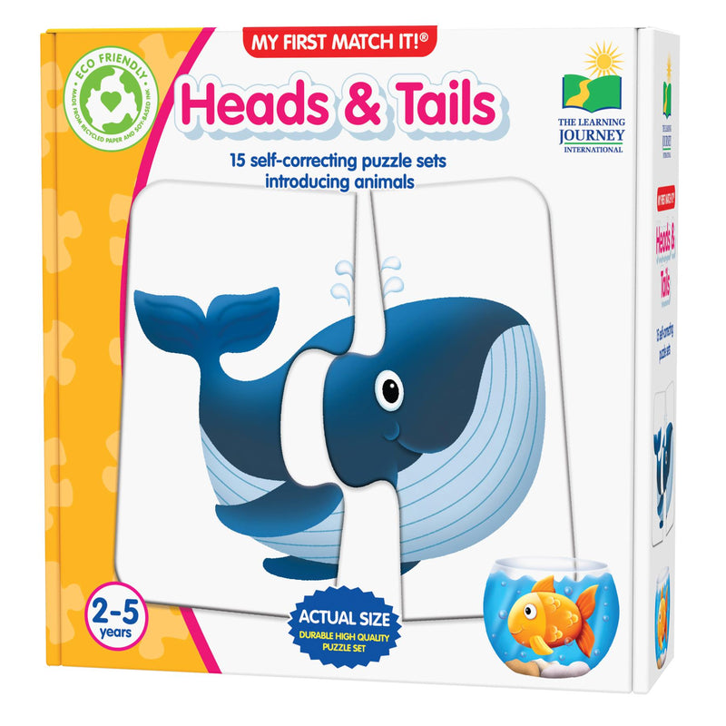 The Learning Journey - My First Match It! - Heads & Tails - 15 Puzzle Sets - 18 months