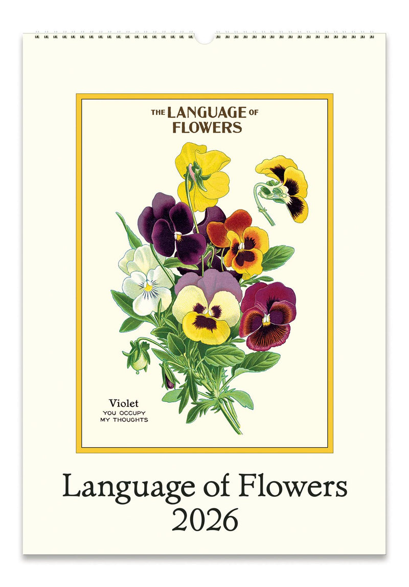 Cavallini - 2026 Wall Calendar - 13 x 19ins - Language of Flowers