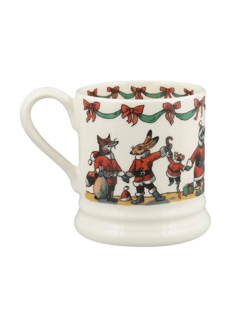 Emma Bridgewater - Half Pint Mug (300ml/1/2pt) - 9.3x8.2cms - Christmas Woodland Santa