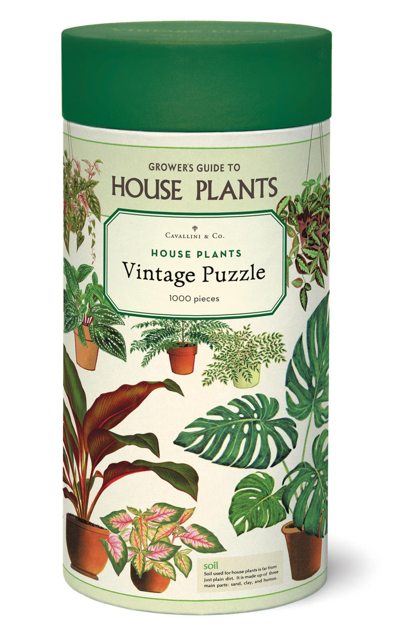 Cavallini - Vintage Jigsaw Puzzle - 1000 Pieces - 55x70cms - House Plants