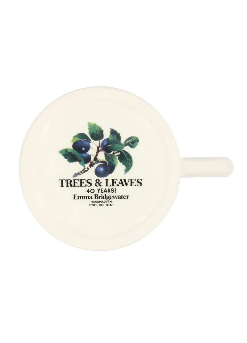 Emma Bridgewater - Half Pint Mug (300ml/1/2pt) - 9.3x8.2cms - Trees & Leaves - Damsons