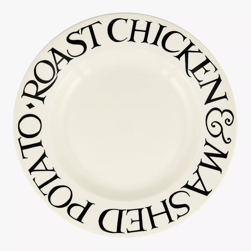 Emma Bridgewater - 10.5 inch Lunch/Dinner Plate - Black Toast - Roast Chicken