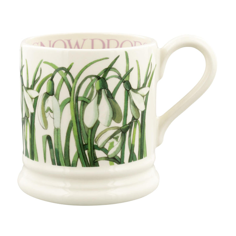 Emma Bridgewater - Half Pint Mug (300ml/1/2pt) - 9.3x8.2cms - Flowers - Snowdrops