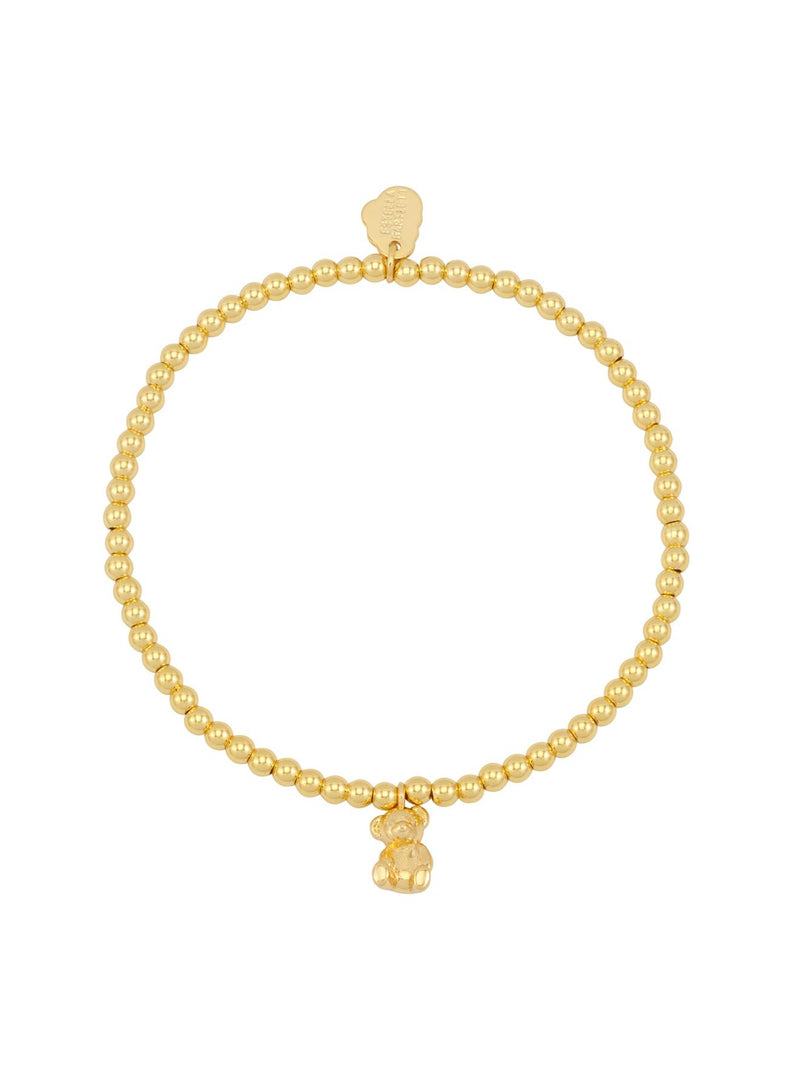 Teddy Bear Charm Sienna Bracelet - Gold Plated - Big Hugs - Estella Bartlett