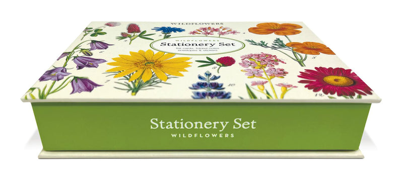 Cavallini - Wildflowers Stationery Set -  8 Flat Cards, 8 Folded Cards, 16 Envelopes & 4 Sticker Sheets