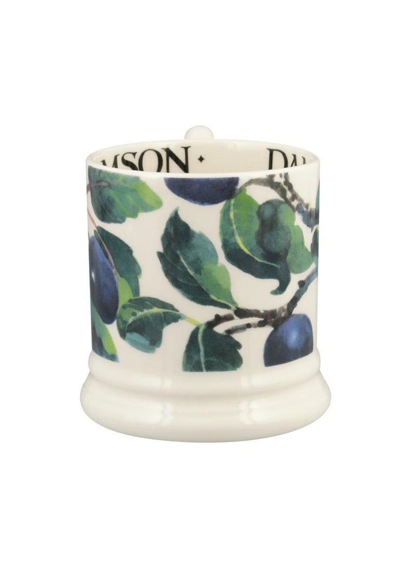 Emma Bridgewater - Half Pint Mug (300ml/1/2pt) - 9.3x8.2cms - Trees & Leaves - Damsons