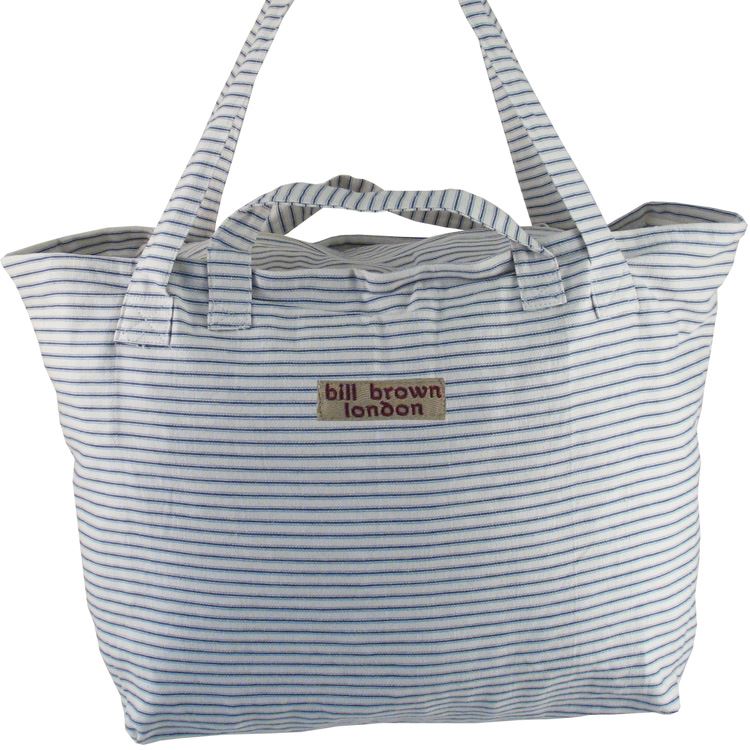 Bill Brown Bags - Mango - Weekend Bag/Cabin Luggage - Ticka - Blue & White 60x39x18cms