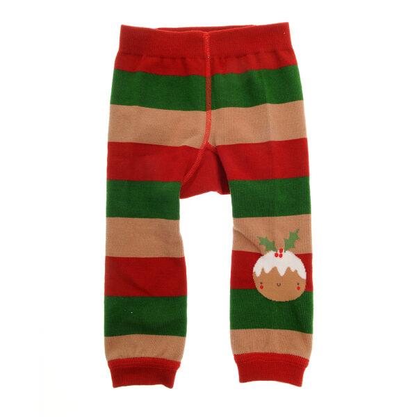 Christmas Pudding & Socks - Newborn Baby Leggings - 6-12 Months - Ziggle