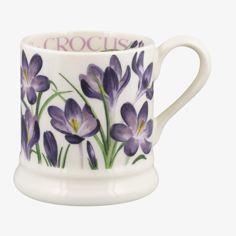 Emma Bridgewater - Half Pint Mug (300ml/1/2pt) - 9.3x8.2cms - Flowers - Crocus