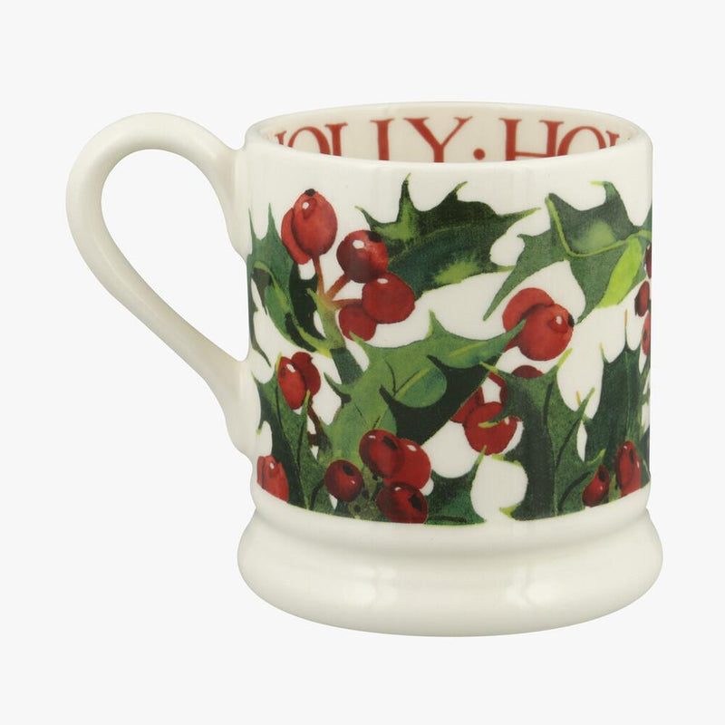 Emma Bridgewater - Half Pint Mug (300ml/1/2pt) - 9.3x8.2cms - Flowers - Holly