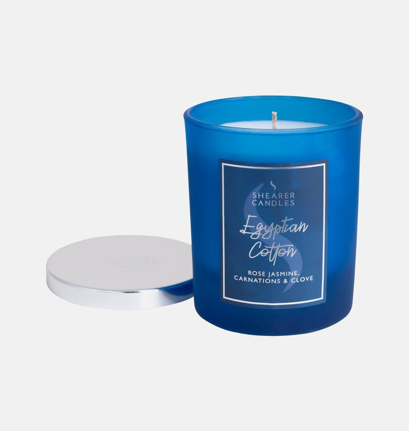 Shearer Candles - Egyptian Cotton Scented Glass Jar Candle With Lid - 20cl/30hrs